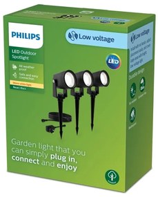Philips -SADA 3x LED Vonkajšie svietidlo GARDENLINK REUEL LED/1,5W/230V 2700K IP44