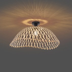Art Deco stropné svietidlo čierne bambusové 60 cm - Alka