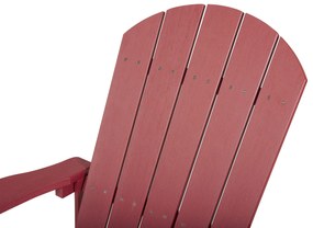 Záhradná hojdacia stolička červená ADIRONDACK Beliani