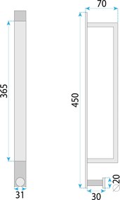 Rea Rea, kúpeľňový držiak/háčik na uteráky, zlatá matná, REA-98026