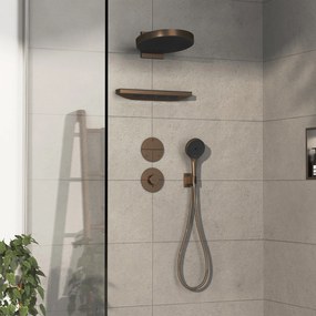 Hansgrohe ShowerSelect Comfort S, termostat pod omietku, kartáčovaný bronz, HAN-15559140