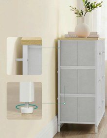 Komoda so zásuvkovými boxmi HESTO 80x71 cm, dub/biela