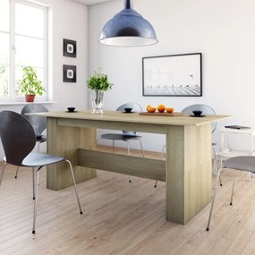Jedálenský stôl farba dubu sonoma 180x90x76 cm drevotrieska 800471