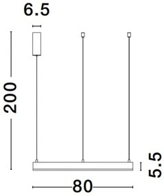 LED luster Motif 80 zlaté CCT s diaľkovým ovládaním