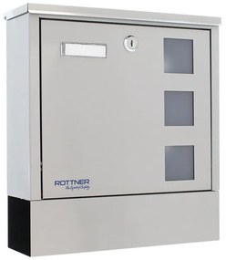 Poštová schránka LAGO, 330 x 305 x 97 mm, nerez