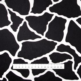 Biante Zamatový štvorcový obrus Tamara TMR-015 Čiernobiely žirafí vzor 100x100 cm