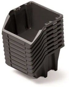 Sada 8 úložných boxov po 14,4 × 11,8 × 8,4 cm, čierna