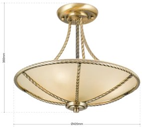 Orion DL 7-568/3 - Luster na tyči MAURO 3xE27/60W/230V pr. 42 cm bronz