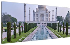 Obraz - Taj Mahal za východu slnka (120x50 cm)