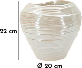 Váza Roundy 22 cm perleťová