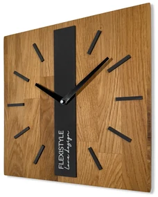 Dekorstudio Elegantné drevené hodiny DUB klasik SQ 30cm - čierne