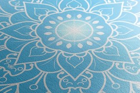 Obraz modrý kvet Mandaly - 120x60