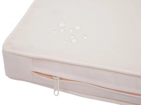 Záhradná súprava 2 kresiel, pohovky a stolíka HWC-F55 - hnedá, krémové vankúše