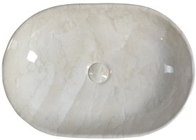 Sapho Sapho, DALMA keramické umývadlo na dosku, 59x42cm, imitácia kameňa, MM427