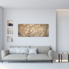Obraz - Kreslená japonská krajina (120x50 cm)