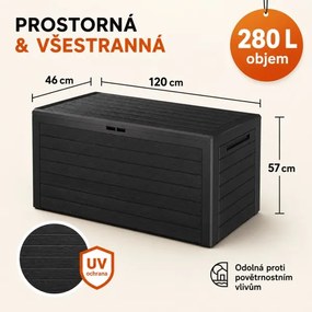 Plastový box JOLA DE100 280L antracit