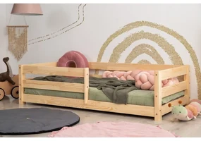 Detská posteľ z borovicového dreva v prírodnej farbe 90x200 cm Mila CPD – Adeko