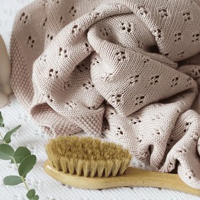 Bambusová prikrivka púdrovo ružová 80×100 cm