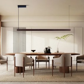 Immax NEO 07302L-LED stmievateľný luster na lanku MADEIRA 44W/230V Wi-Fi Tuya 202 cm orech