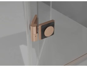 Mexen Lunar, L Duo výklopný sprchový kút 115 x 85 cm, 8mm číre sklo, profil medená matná, 834L-115L-085P-65-00