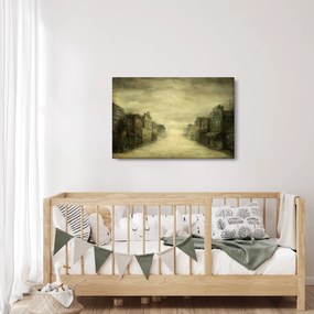 Obraz westernového mestečka (90x60 cm)