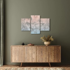 Obraz - Tropické rastliny na stene (90x60 cm)