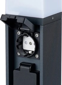 Brilagi -Vonkajšia lampa so 2 zásuvkami SCHUKO PILLAR 1xG9/11W/230V IP44 antracit