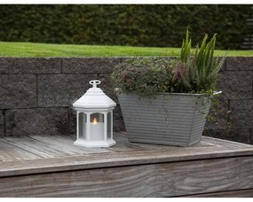 Biely LED lampáš Star Trading Linta, výška 26 cm