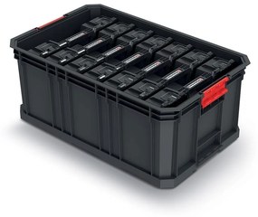 Dílenský box s organizéry 7 ks MODIXX 52 x 32,9 x 21 cm černo-červený