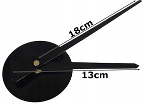 Verk 27062 Dizajnové 3D nalepovacie hodiny 130 cm čierne