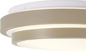 Moderné stropné svietidlo sivohnedé s bielou farbou 34 cm IP44 - Walden