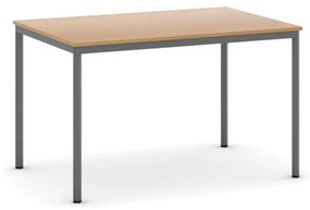 Jedálenský stôl, 1200 x 800 mm, doska buk, podnož tm. sivá
