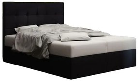 Manželská posteľ Boxspring 140 cm Duel 2 (čierna) (s matracom a úložným priestorom). Akcia -20%. Vlastná spoľahlivá doprava až k Vám domov. 1046449