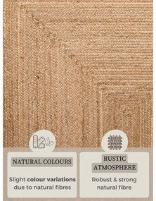 Obojstranný/ručne tkaný jutový koberec v prírodnej farbe 160x230 cm Sharmila Natural Brown – Hanse Home