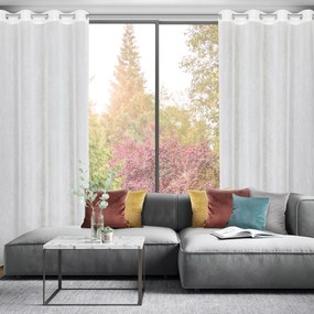 ZÁCLONA NA KRÚŽKOCH AMIRA 140X250 CM BIELA