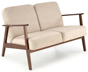 MILANO 2S sofa, beige CASTEL#15 / dark walnut