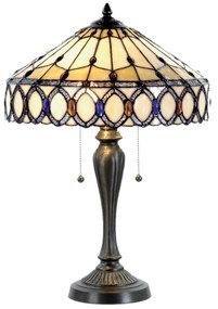 Stolná lampa Fiera v štýle Tiffany