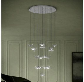 Eglo 390402 - LED Stmievateľný luster na lanku PARATEBUENO 17xLED/3W/230V chróm