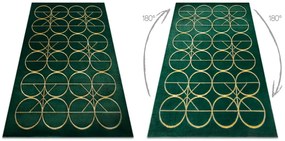 Dywany Łuszczów, Kusový koberec Emerald 1010 green and gold, 120x170, zelená, kancelária
