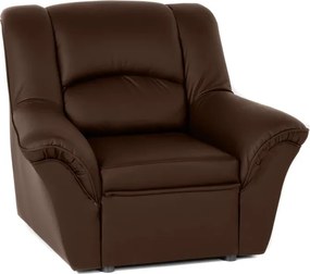 Kožené kreslo Dubaj LUX, hnedá (S-12)