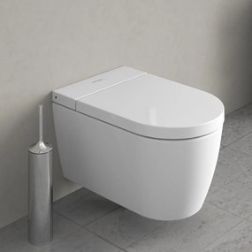 DURAVIT SensoWash Starck f Pro Compact elektronický bidet s keramikou, Rimless, 378 x 575 mm, biela, s povrchom HygieneGlaze, 650002012004300