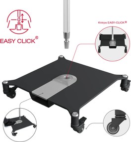 KNIRPS EASY-CLICK 50 kg - pojazdný oceľový stojan s kolieskami