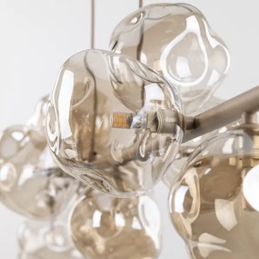 Luster na lanku LAVA 9xG9/8W/230V béžová/dymová béžová