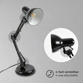 Stolná lampa 1xE14/25W/230V čierna