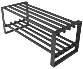 Čierny kovový stojan na topánky Rumo – Spinder Design