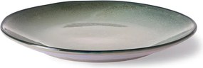 Tyrkysovo šedý ručne tvarovaný jedálenský tanier Home Chef - 27 * 26,5 * 3cm