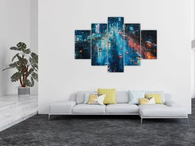 Obraz - Veľkomesto, olejomaľba (150x105 cm)