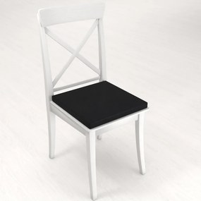 Biante Štvorcový podsedák z imitácie brúsenej kože Alcantara ALC-012 Čierny - 38x38x3 cm