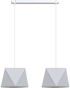 Závesné svietidlo Diamond, 2x textilné tienidlo (mix 5 farieb), (výber z 2 farieb konštrukcie)