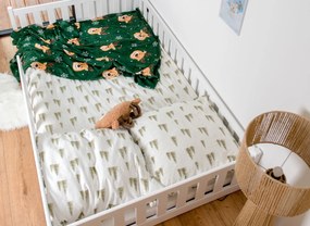 Detská Montessori posteľ z masívu borovice BETTY - 200x120 cm - BIELA